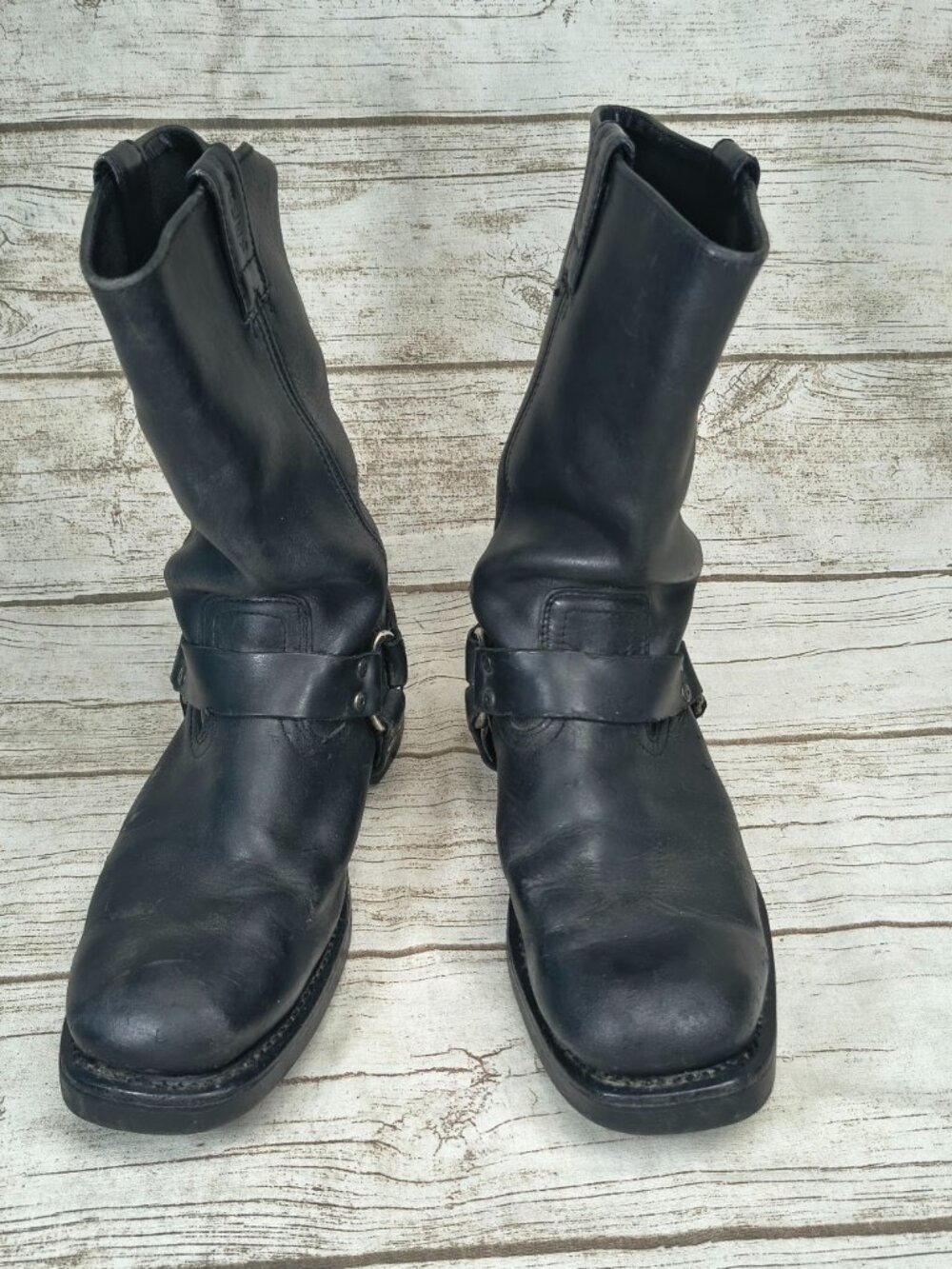 Harley-Davidson Leather Harness Biker Boots Metal Heel Plate - Men’s ~10.5-11